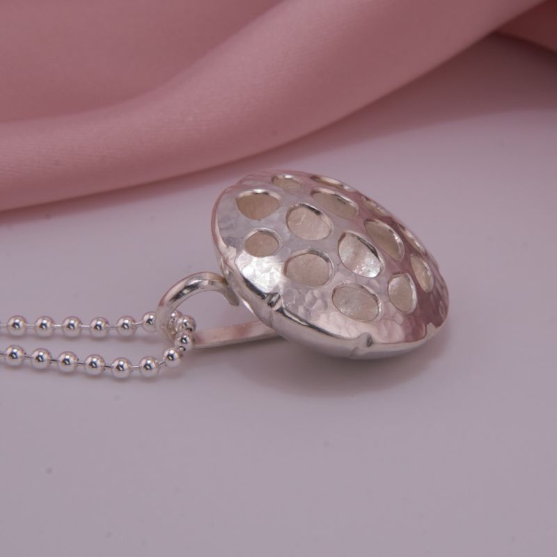 Preview: Silber Anhänger Lotus Samenkapsel